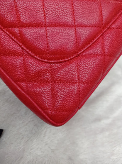 Chanel GST Caviar Red SHW #19