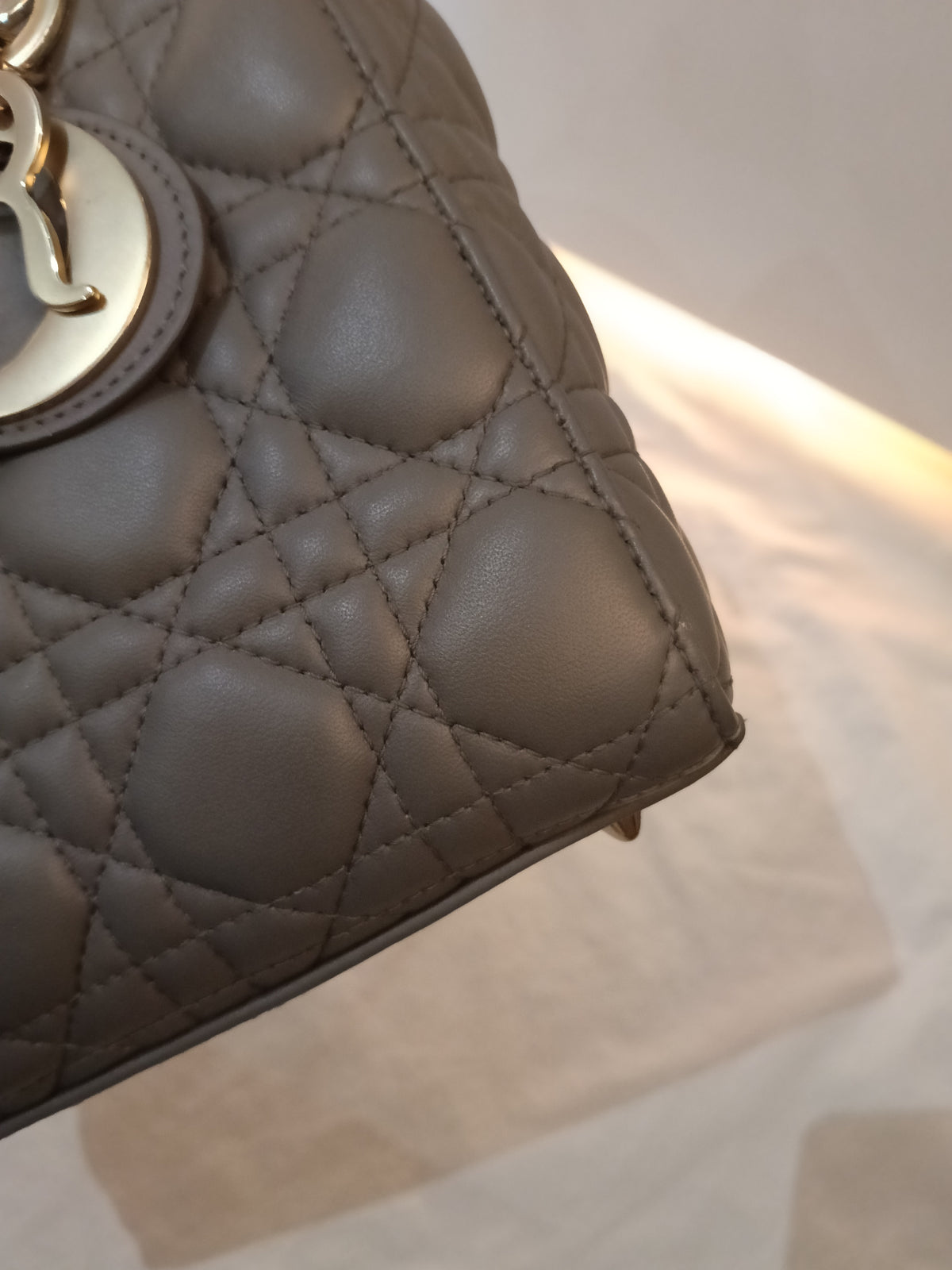 Lady Dior Small Lamb Grey GHW 2019