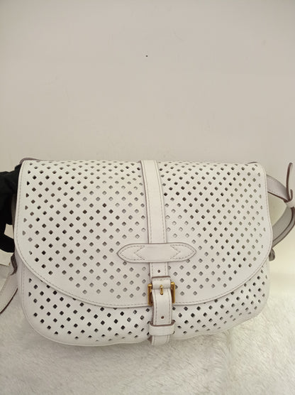 LV Saumur Perforated Limited Edition White Flore