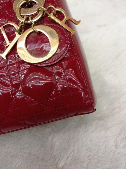 Lady Dior Mini Patent Red GHW 2019