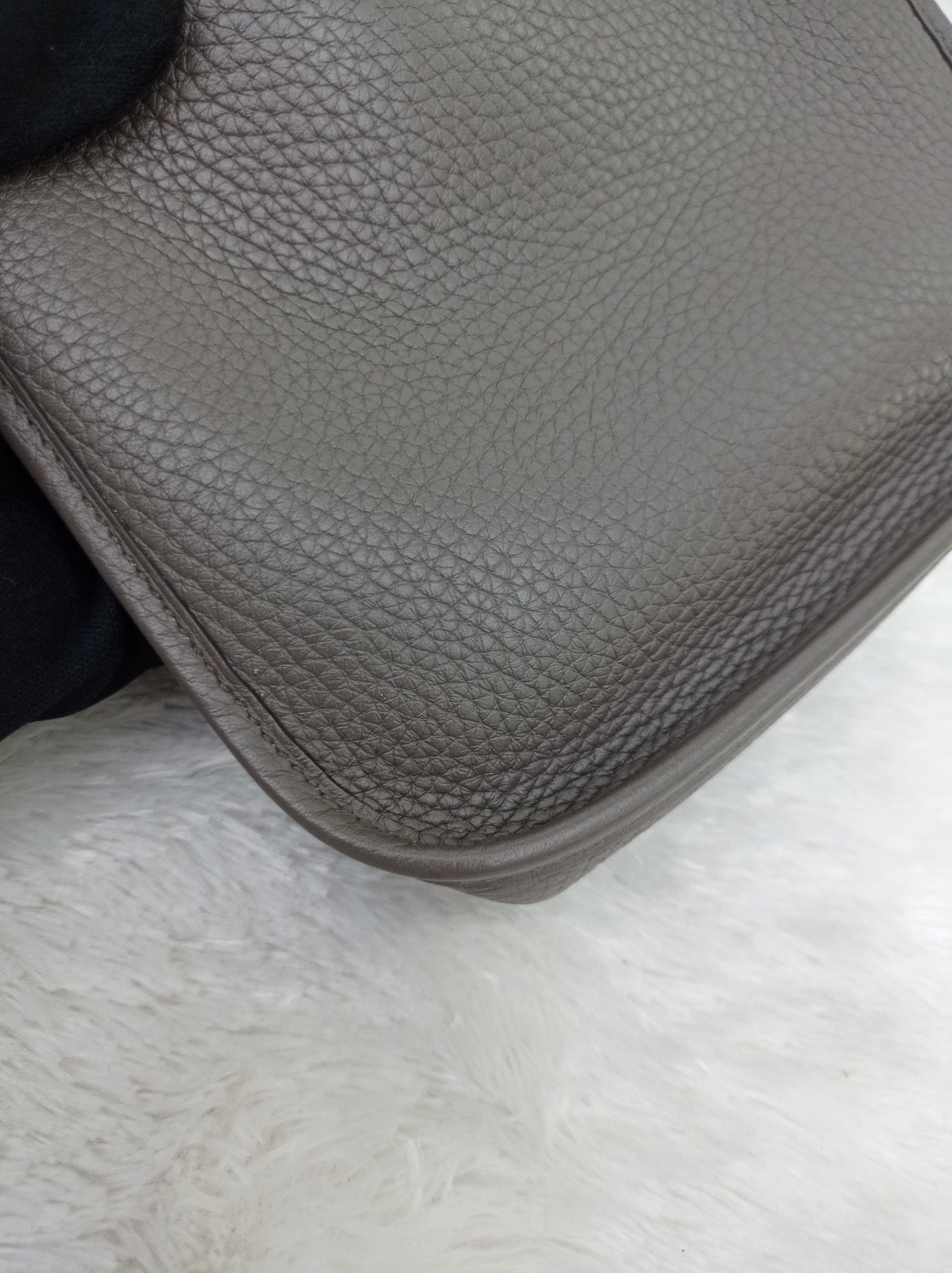 Hermes Mini Evelyne Clem Etain PHW #X