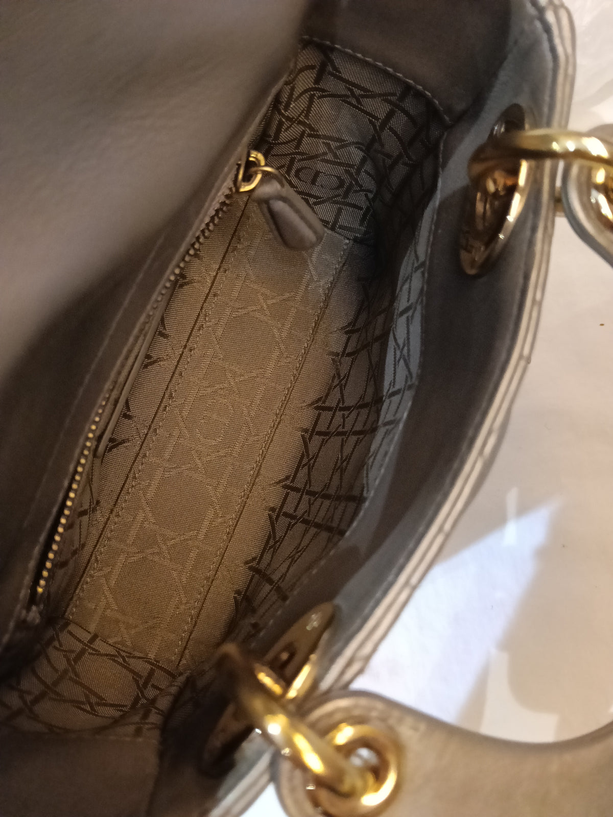 Lady Dior Mini Lamb Silver GHW 2016
