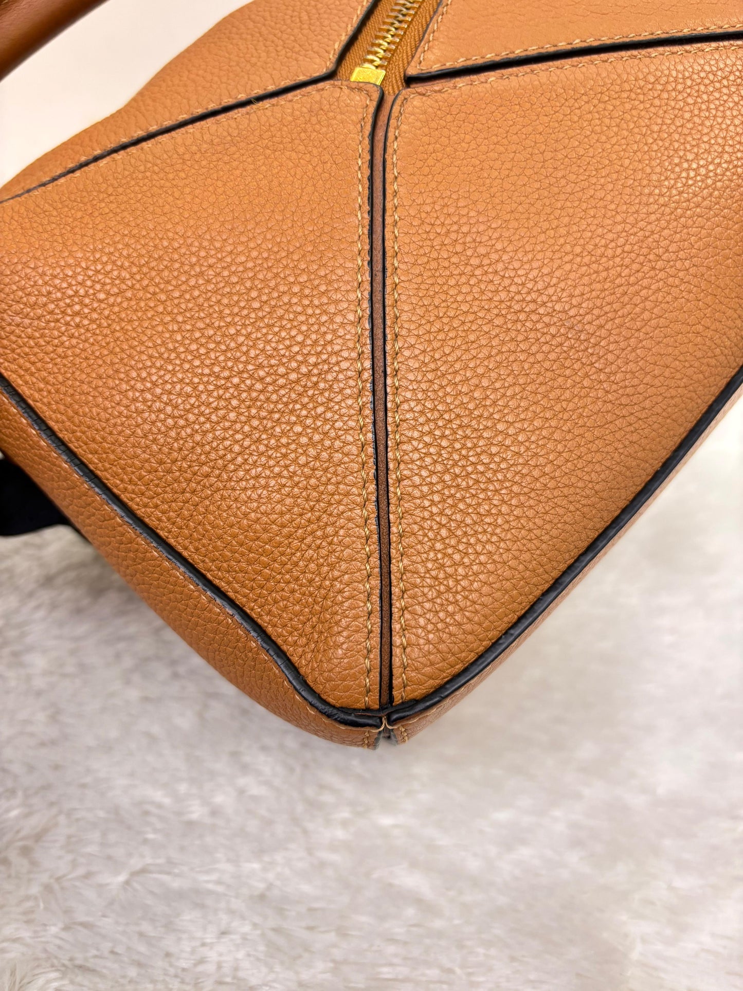 Loewe Puzzle Small Grained Tan GHW 2019