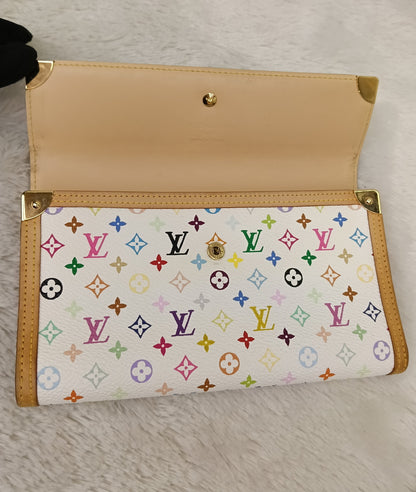 LV Porte Tresor International Wallet Monogram Multicolour White