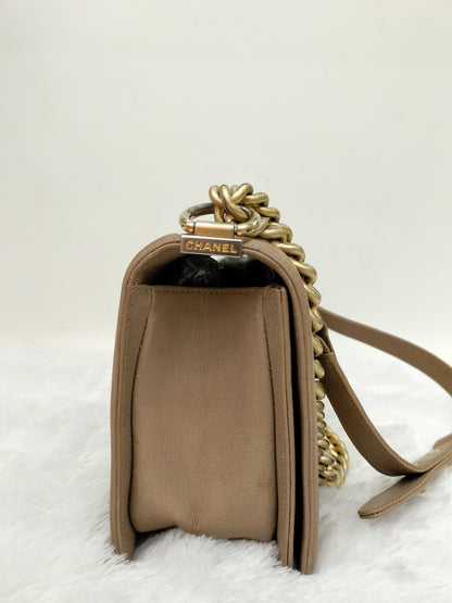 Chanel Boy 25 Caviar Caramel GHW #27