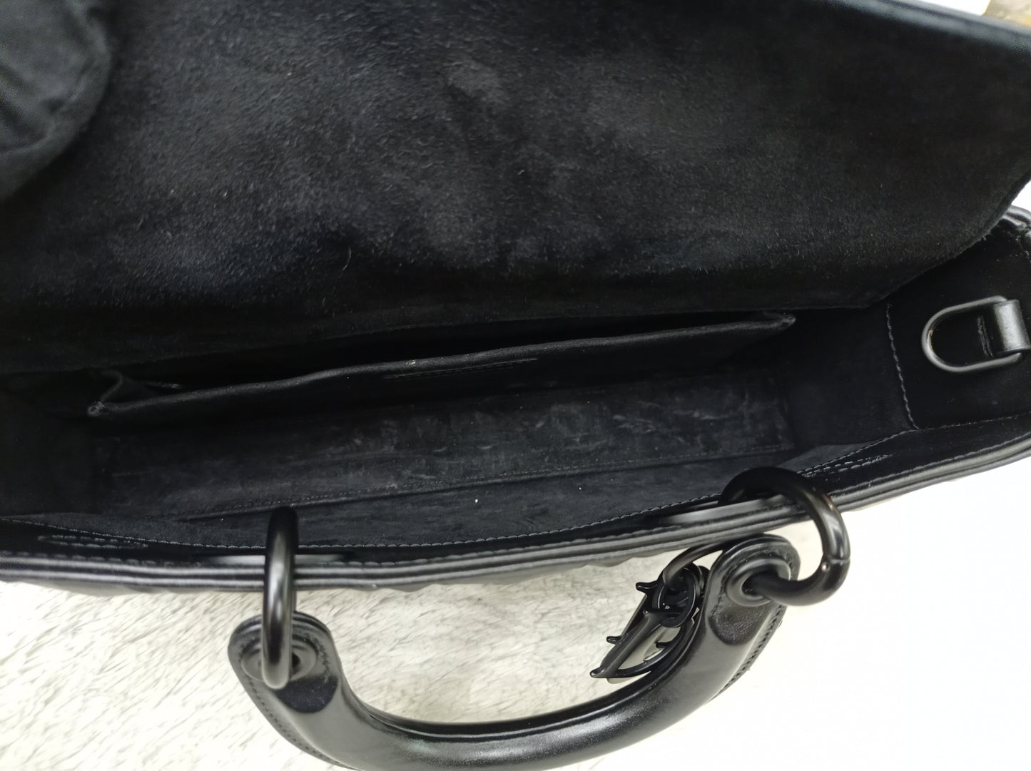 Dior Lady D'Joy Medium Cannage Diamond All Black 2022