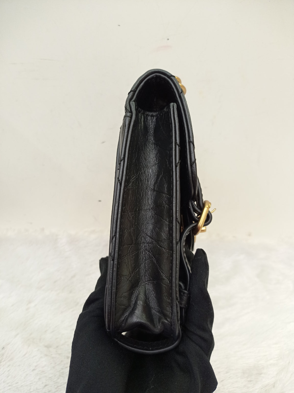 Chanel City School Flap Mini Messenger Calfskin Black GHW (CHIP)