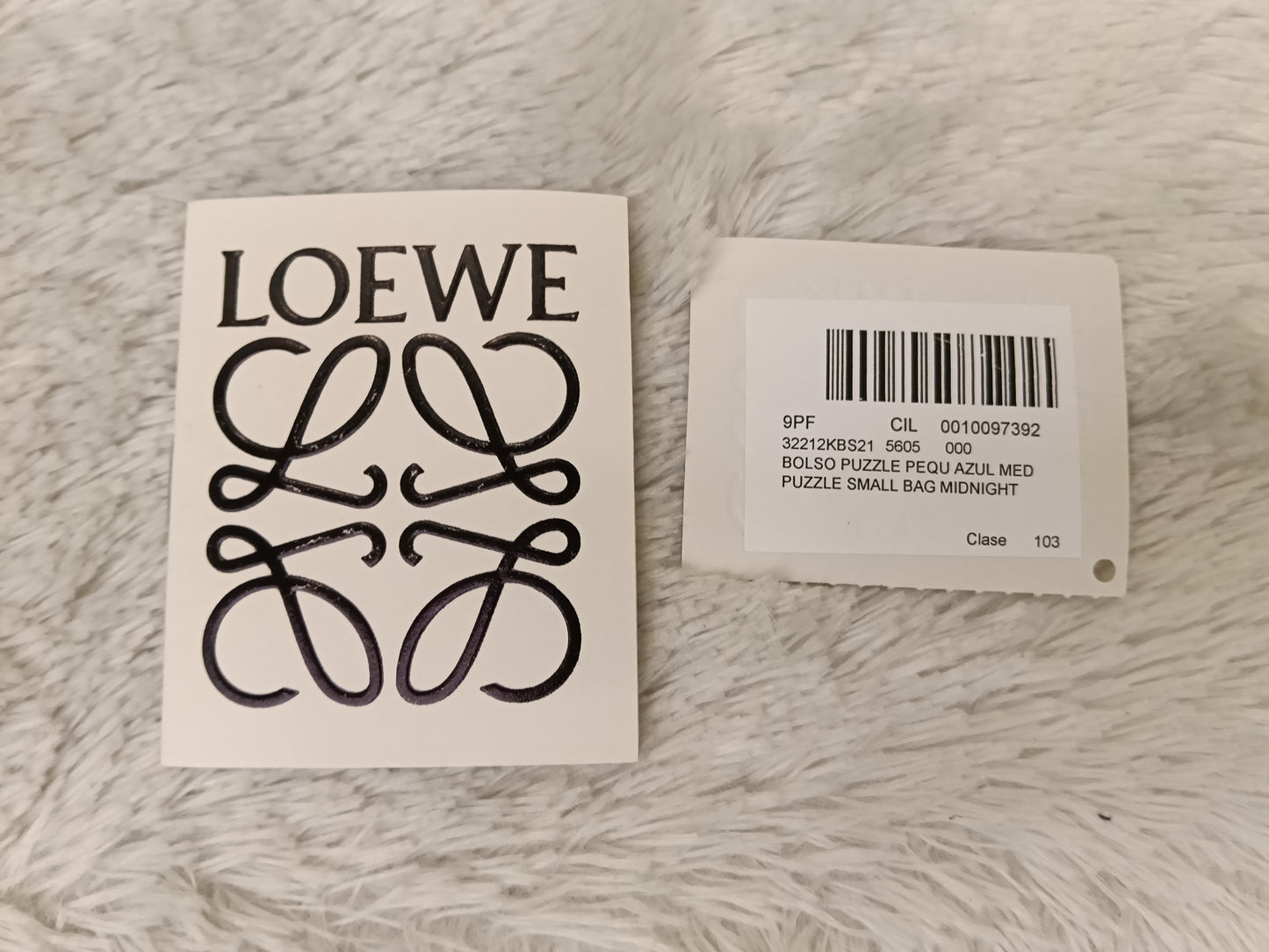 Loewe Puzzle Small Grained Midnight Blue Black GHW 2019