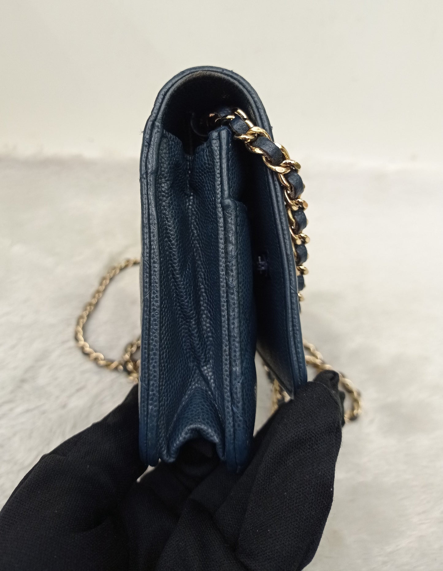 Chanel WOC Caviar Navy GHW #22