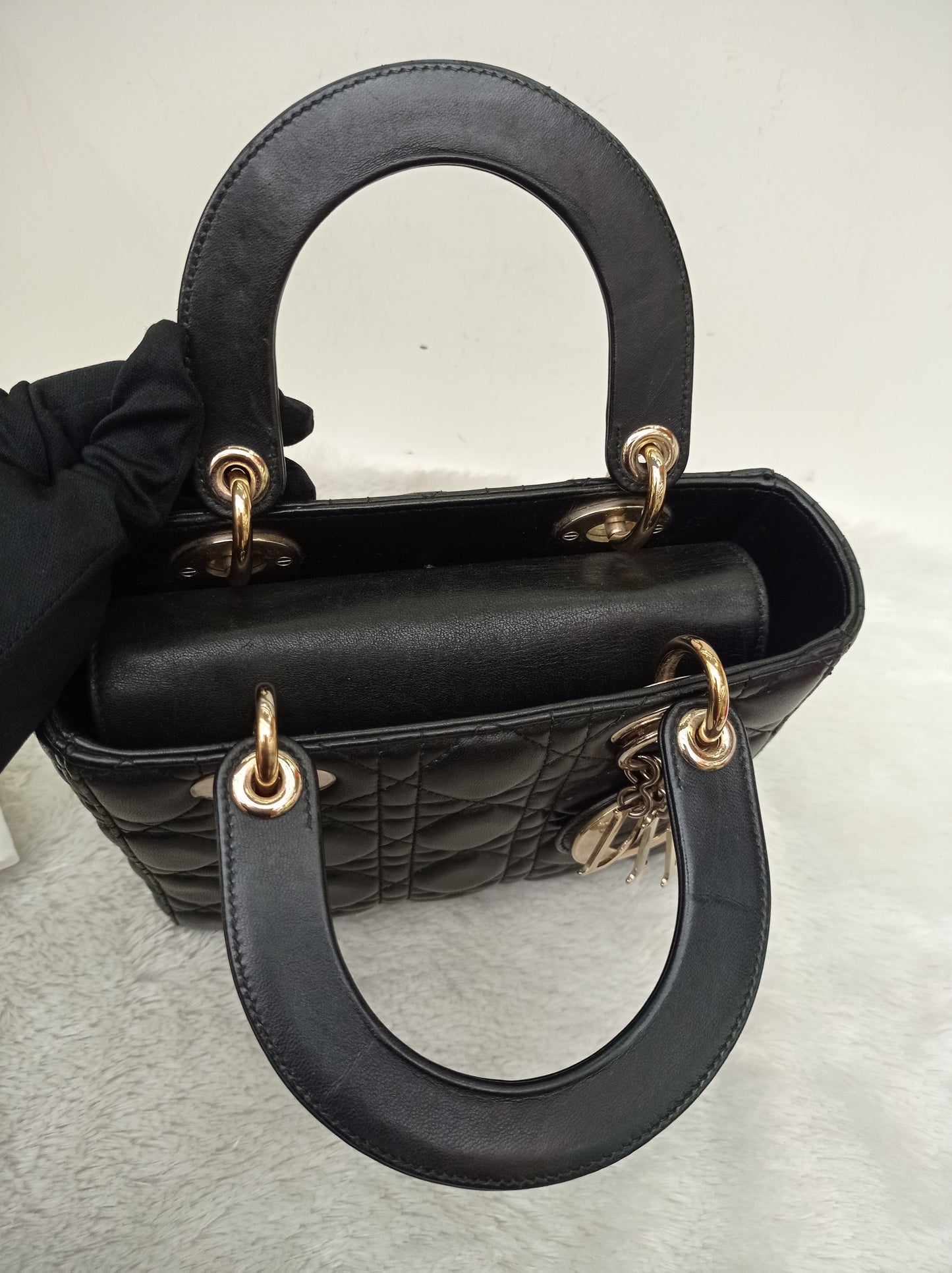 Lady Dior Small Lamb Black GHW 2018