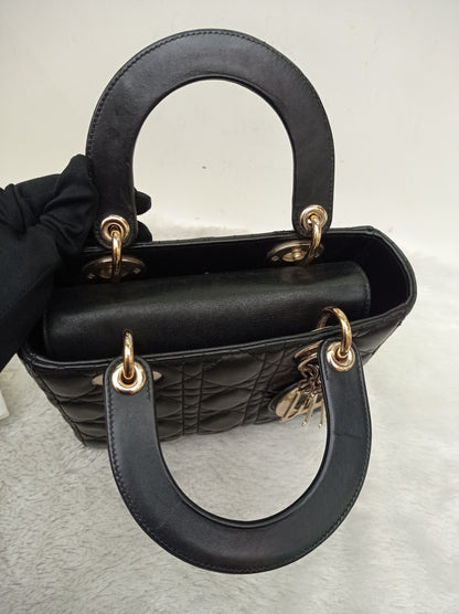 Lady Dior Small Lamb Black GHW 2018