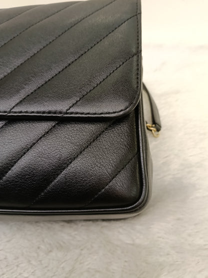 Chanel Jumbo Diagonal Flap Lamb Black GHW #21