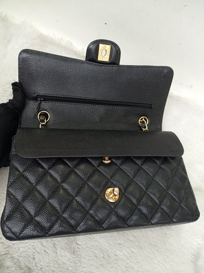 Chanel Medium Caviar Black GHW DF #20