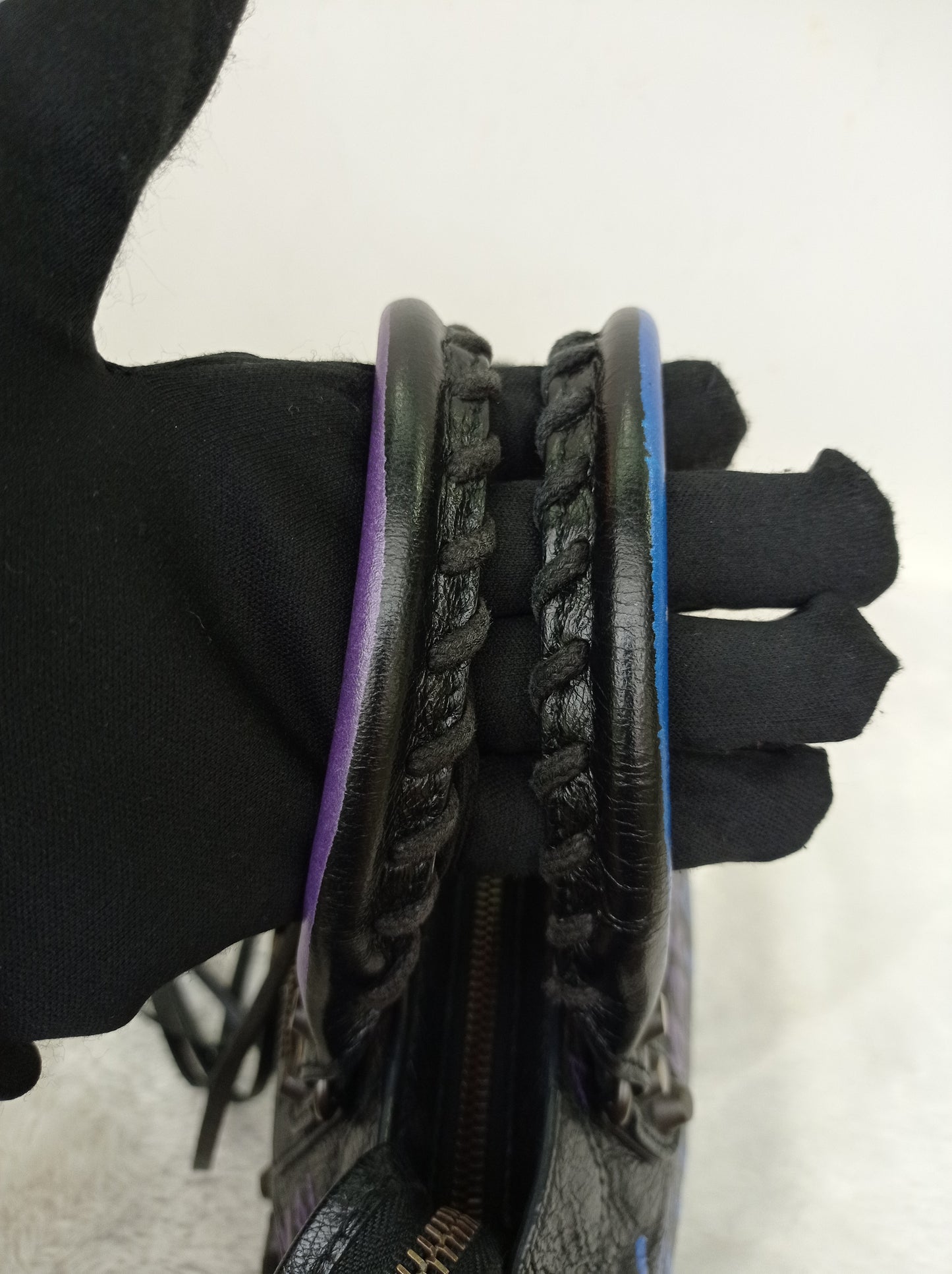 Balenciaga Mini City Classic Graffiti Black Bleu Violet RGHW 2018