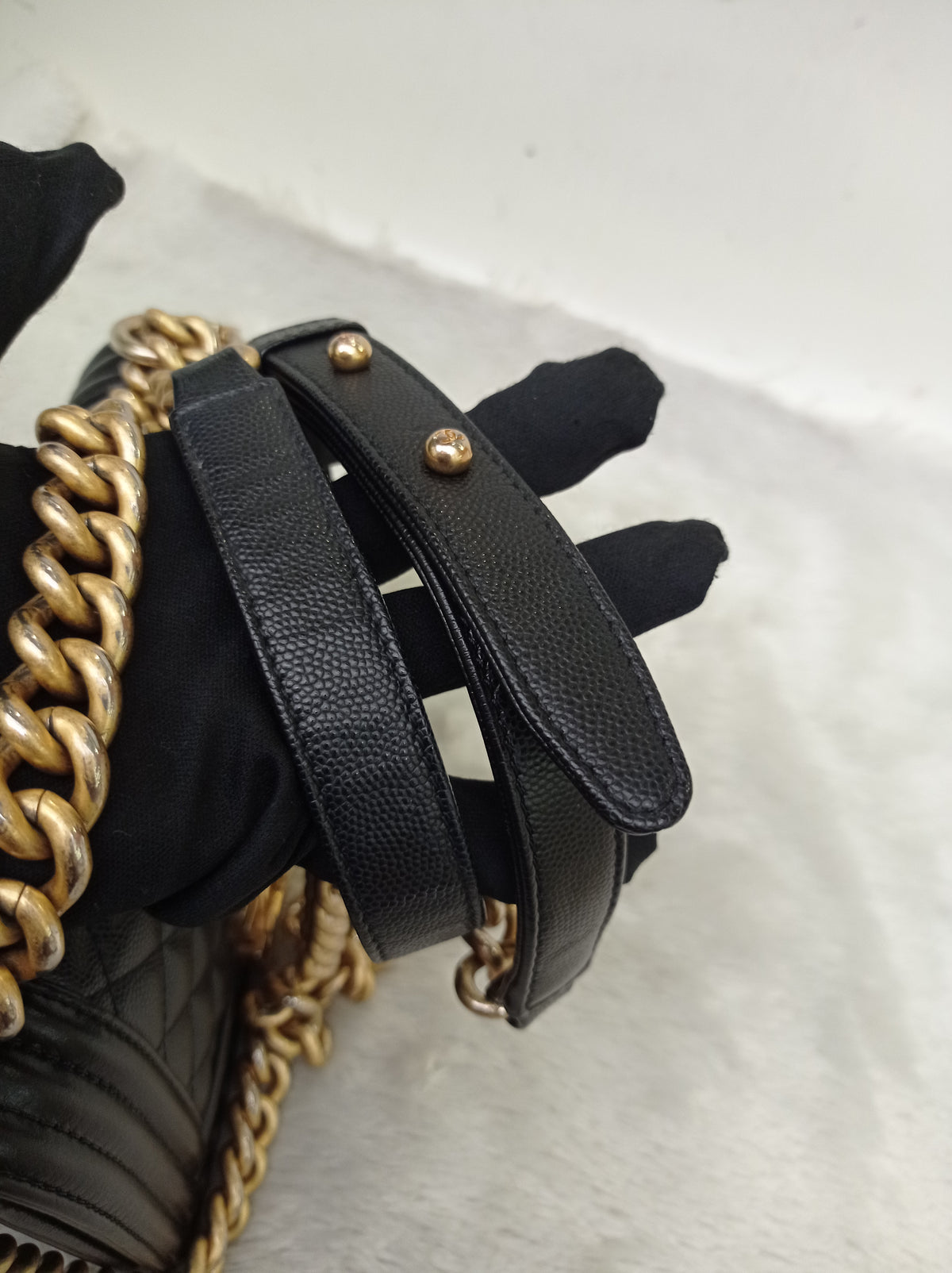 Chanel Boy 20 Caviar Black GHW #28