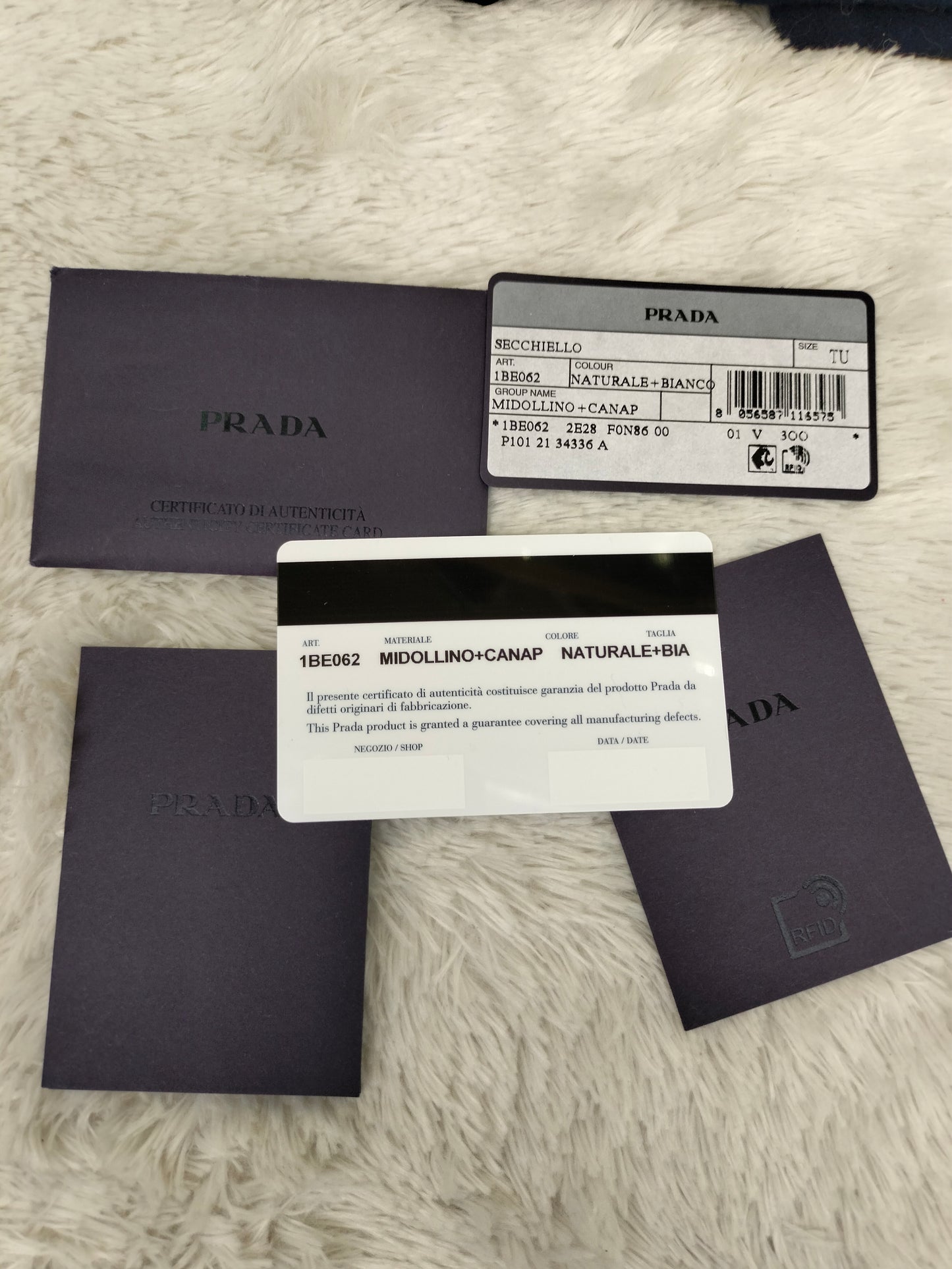 Prada Midollino Canapa Naturale Bianco GHW