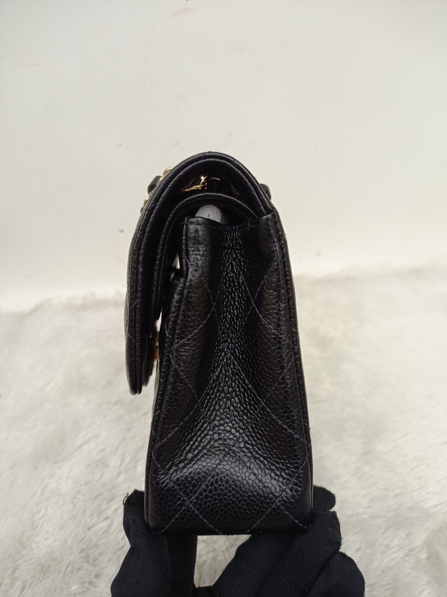 Chanel Small Caviar Black GHW DF #9