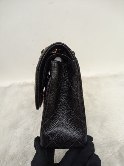 Chanel Small Caviar Black GHW DF #9