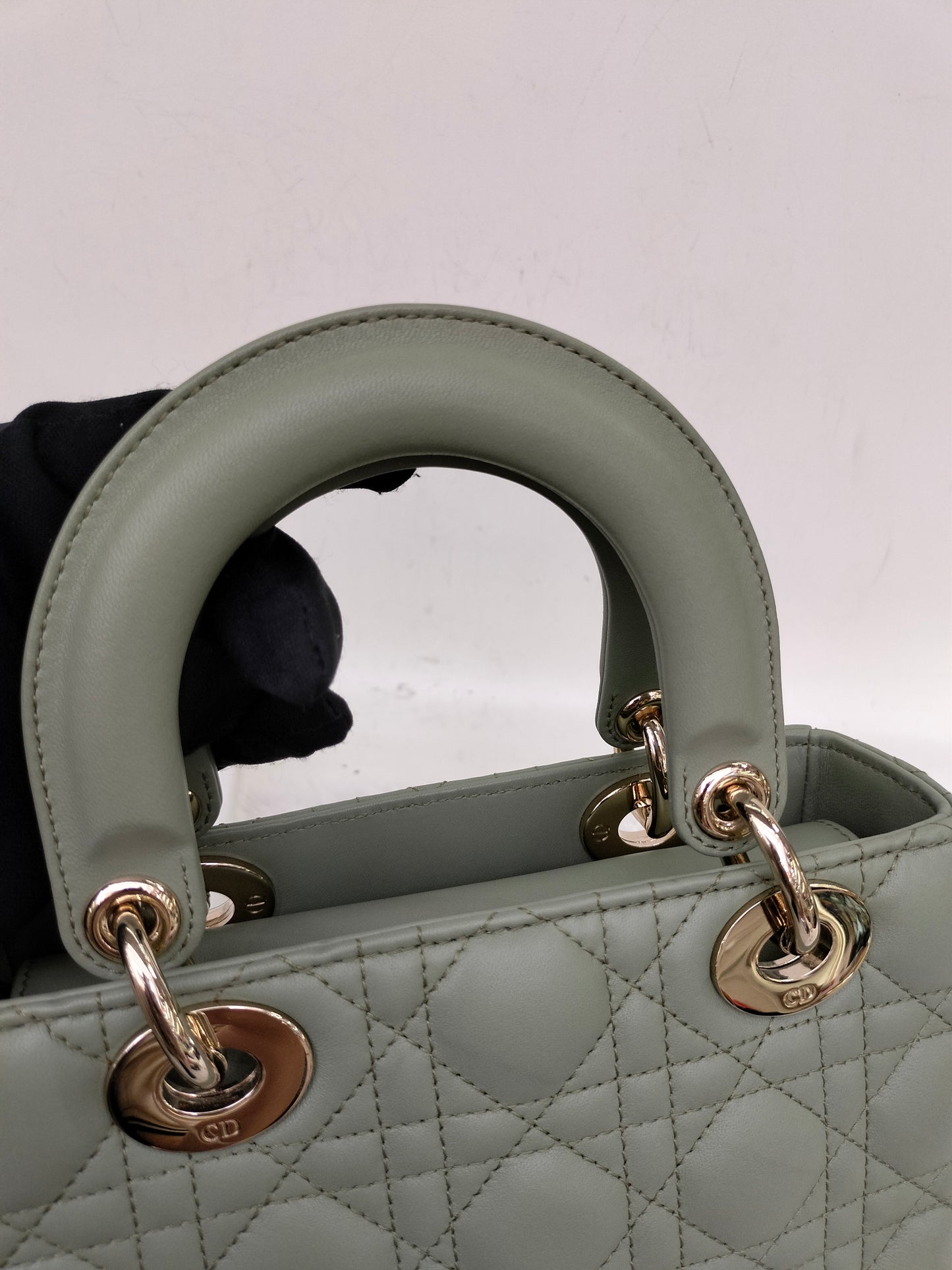 Lady Dior Small Lamb Sage GHW 2023