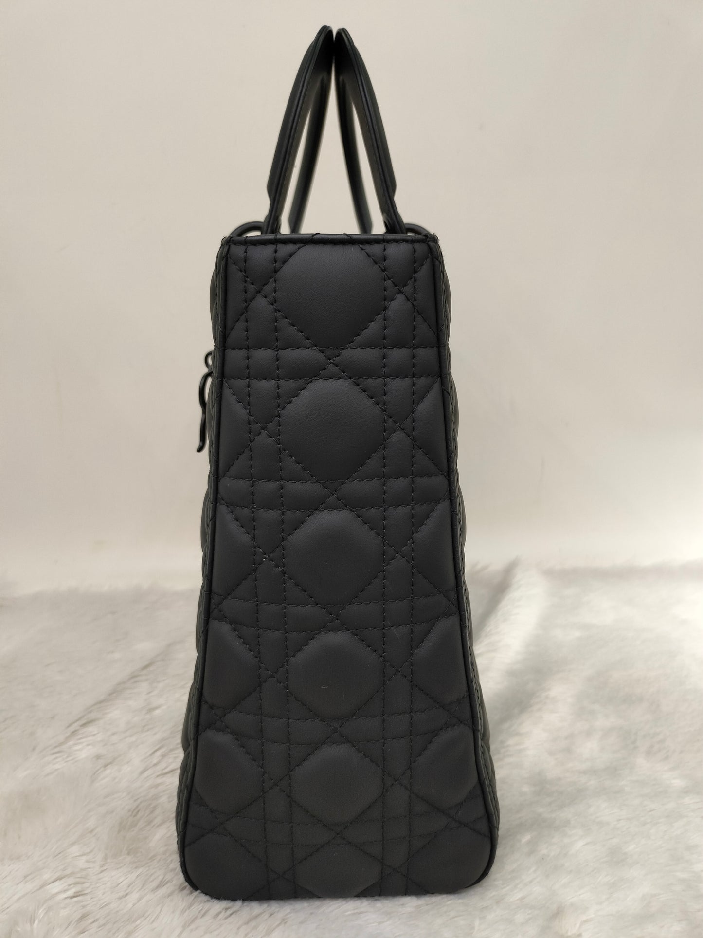 Lady Dior Large Ultra Matte All Black 2019