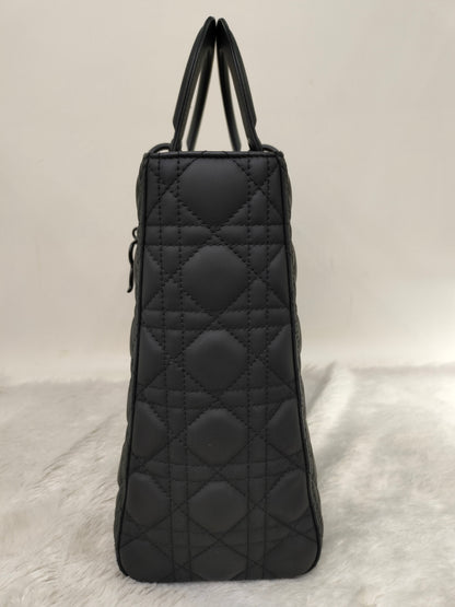 Lady Dior Large Ultra Matte All Black 2019