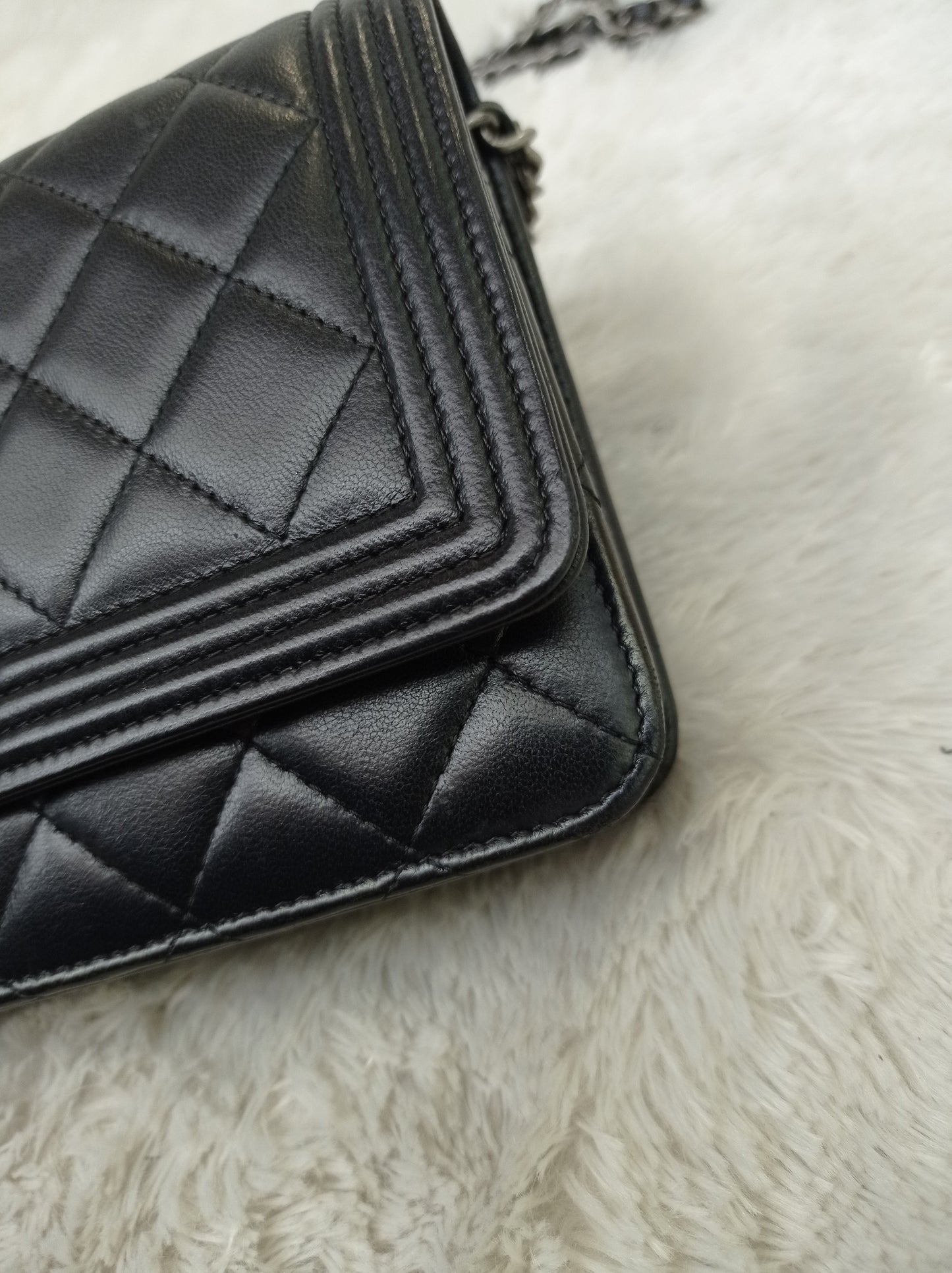 Chanel Boy WOC Lamb Black RHW #20