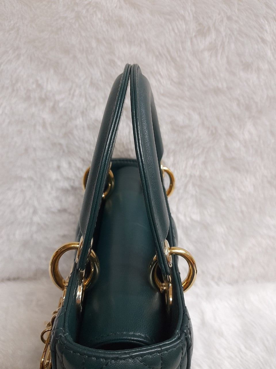 Lady Dior Small Lamb Dark Green GHW 2018