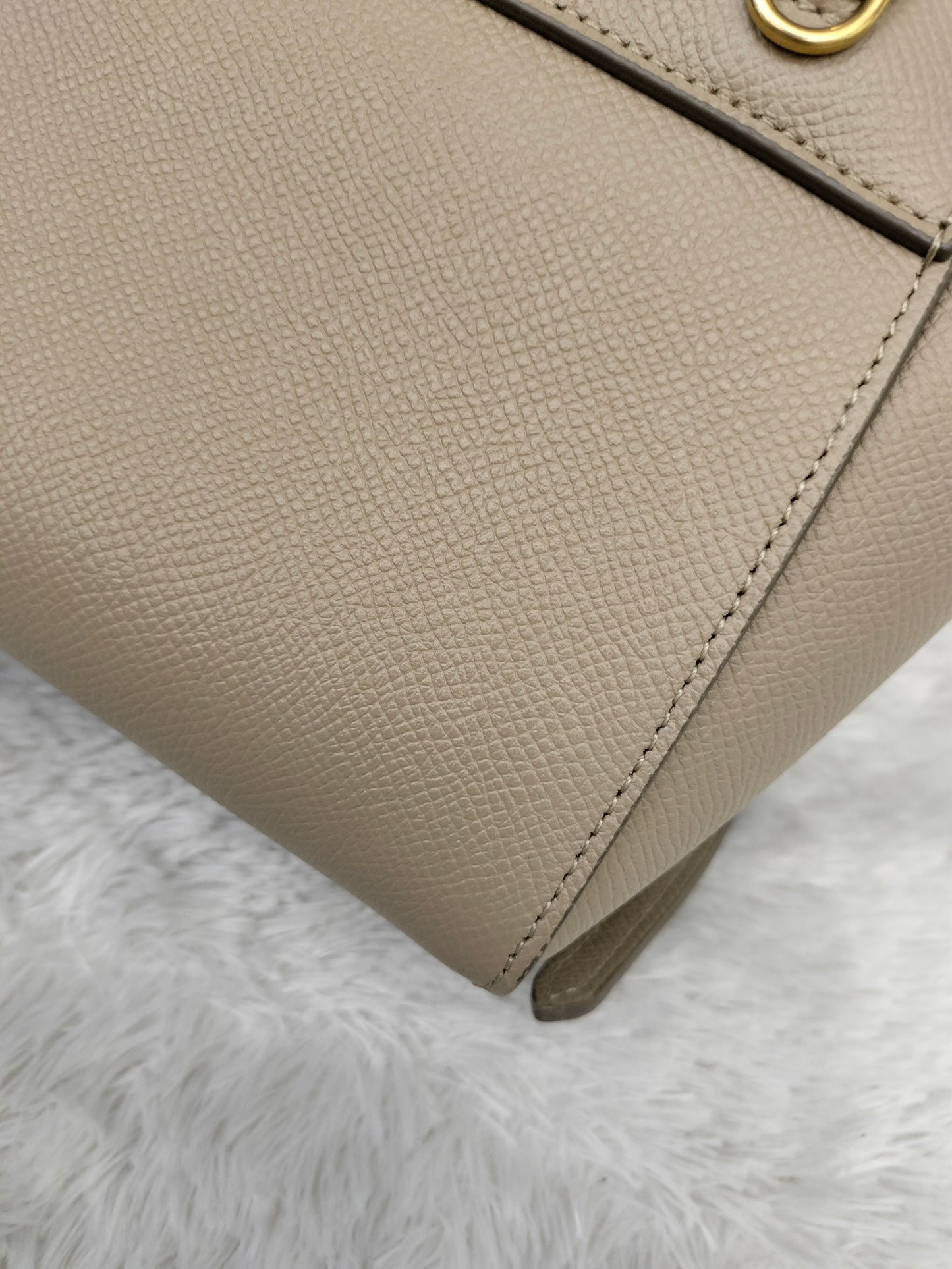 Celine Pico Belt Grained Taupe GHW 2021