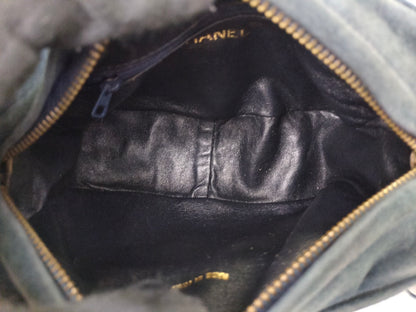 Chanel Mini Camera Suede Navy GHW #1
