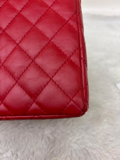 Chanel 2.55 Reissue Fold Over Clutch Calfskin Red GHW #26