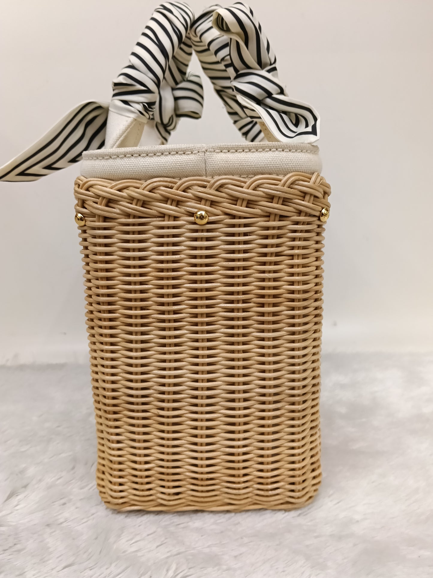 Prada Midollino Canapa Naturale Bianco GHW