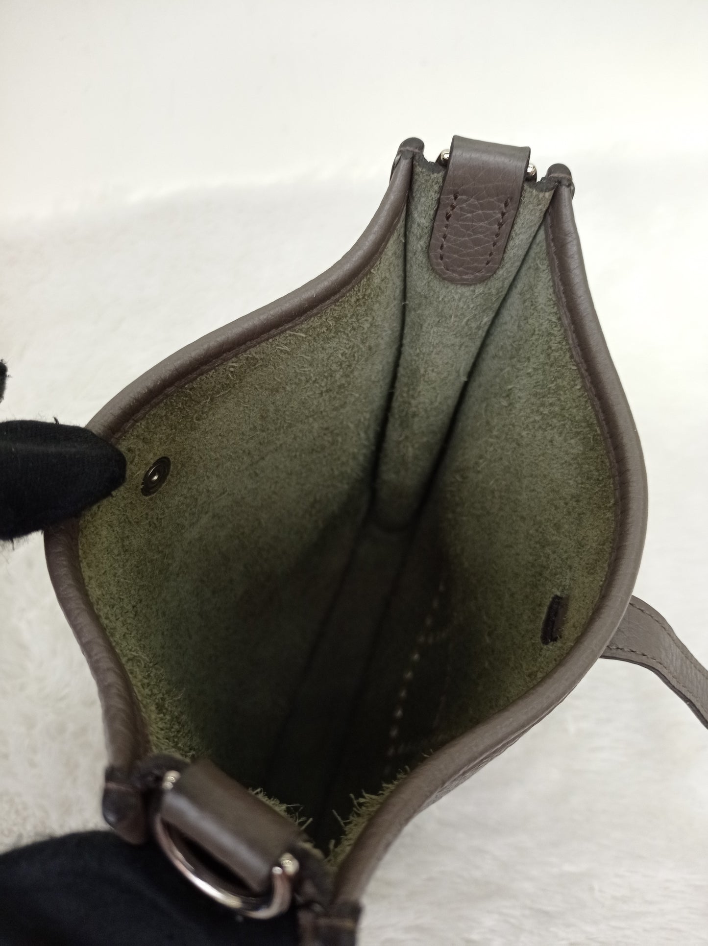 Hermes Mini Evelyne Clem Etain PHW #X