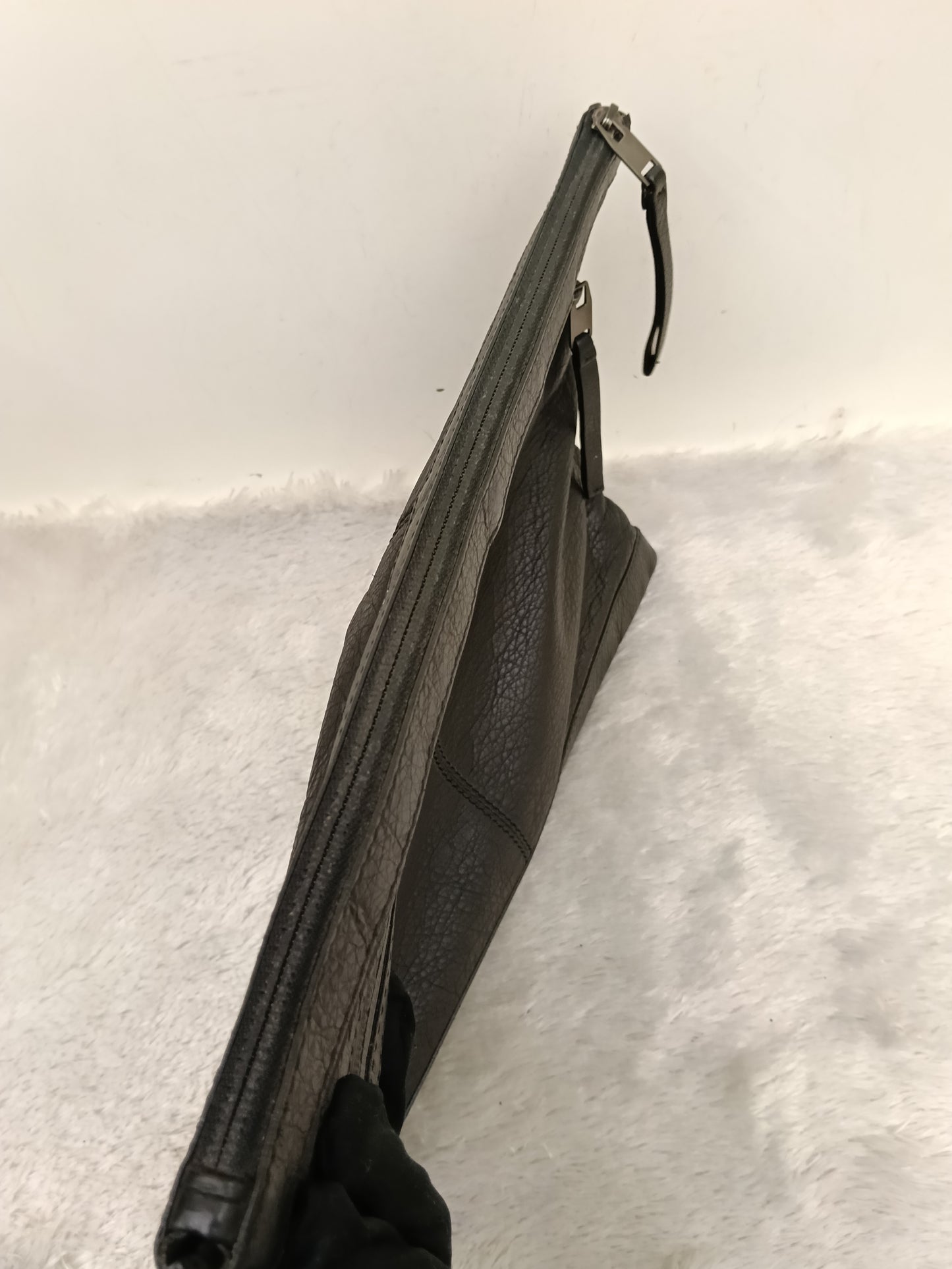 Balenciaga Clip Large Porte Documents Clutch Black SHW 2016