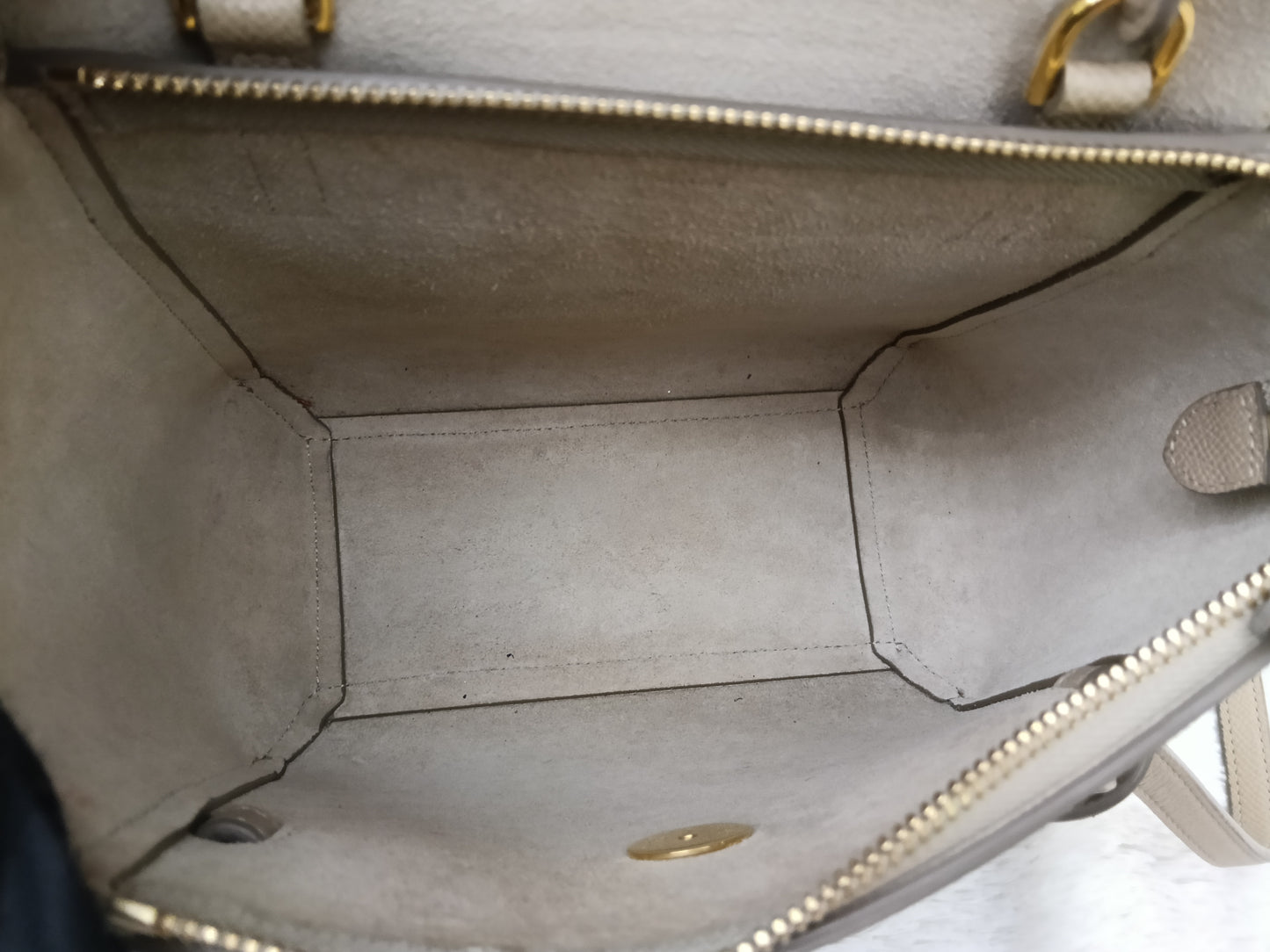 Celine Nano Belt Grained Light Taupe GHW 2018