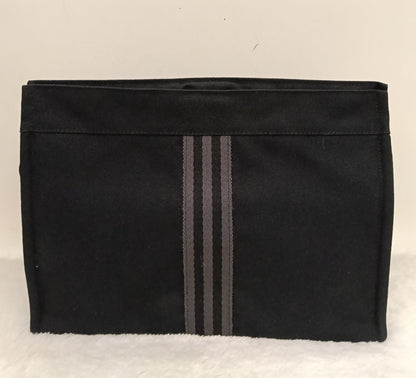 Hermes Fourre Tout Clutch Canvas Black Gray
