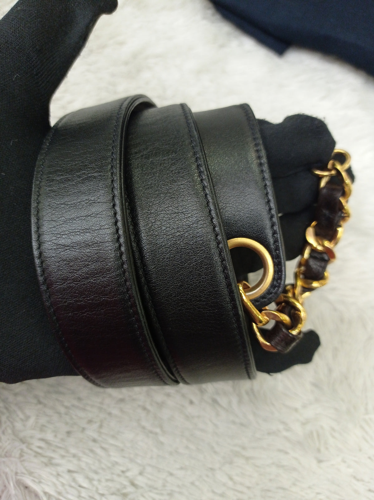 Chanel Vanity Case Box Large Lamb Black Vintage GHW #3