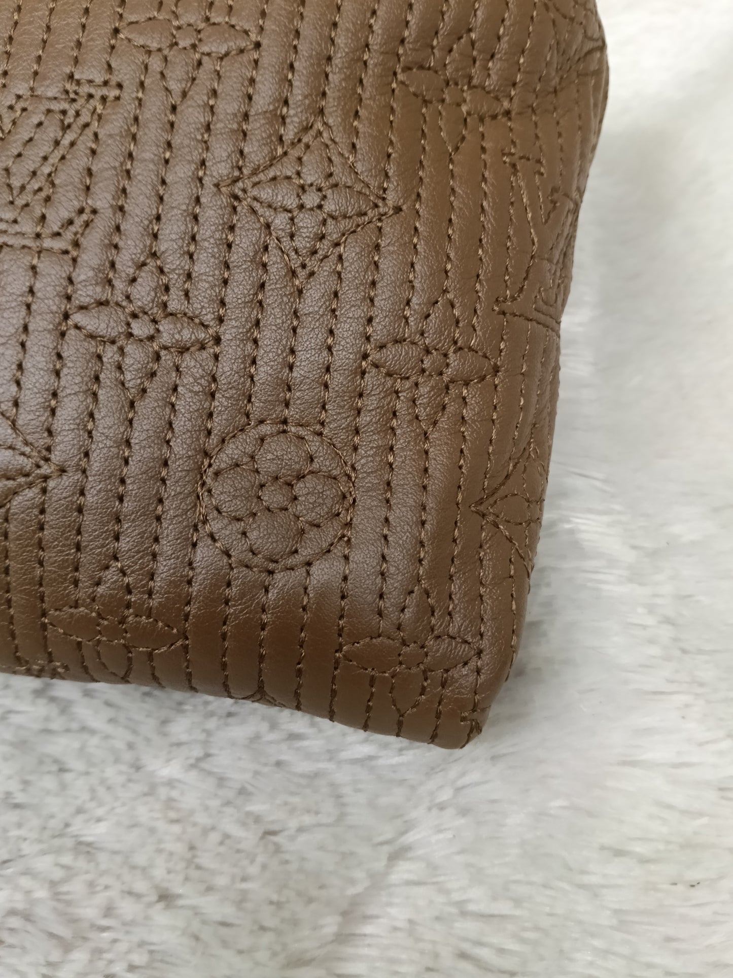 LV Altair Clutch Monogram Jacquard Brown 2012