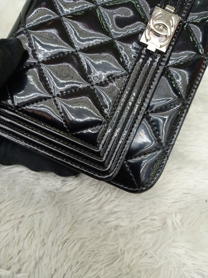 Chanel WOC Boy Patent Black SHW #20