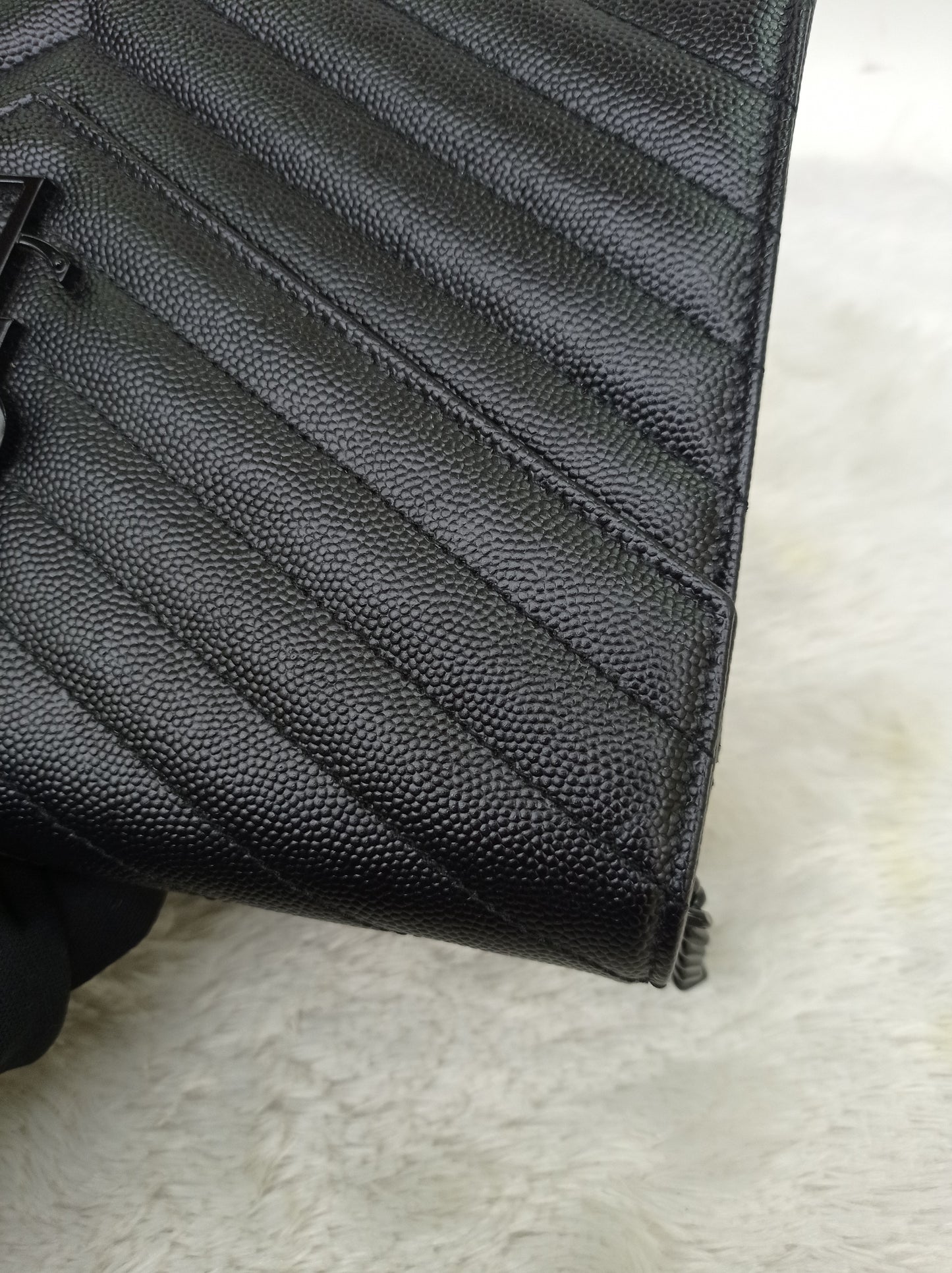 YsL WOC 22 Monogramme Chevron Grained All Black 2022