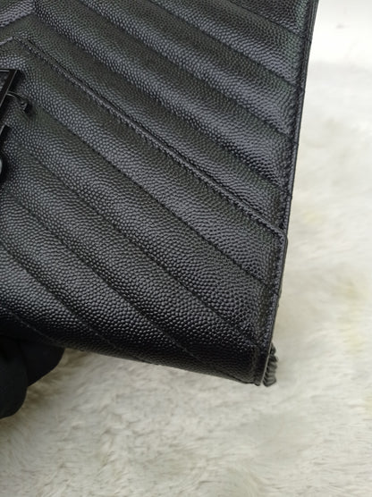 YsL WOC 22 Monogramme Chevron Grained All Black 2022