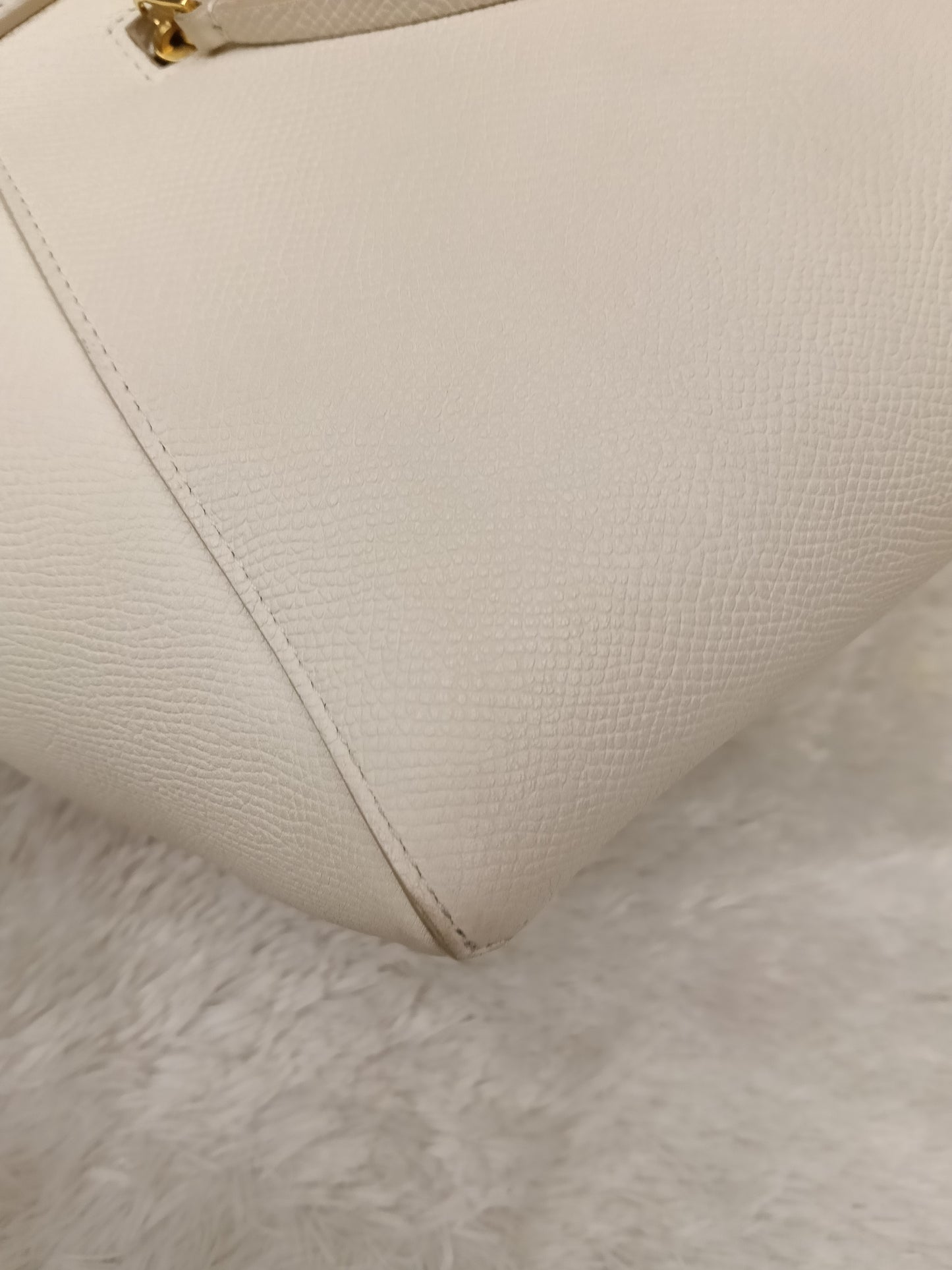 Celine Micro Belt Grained White GHW 2017