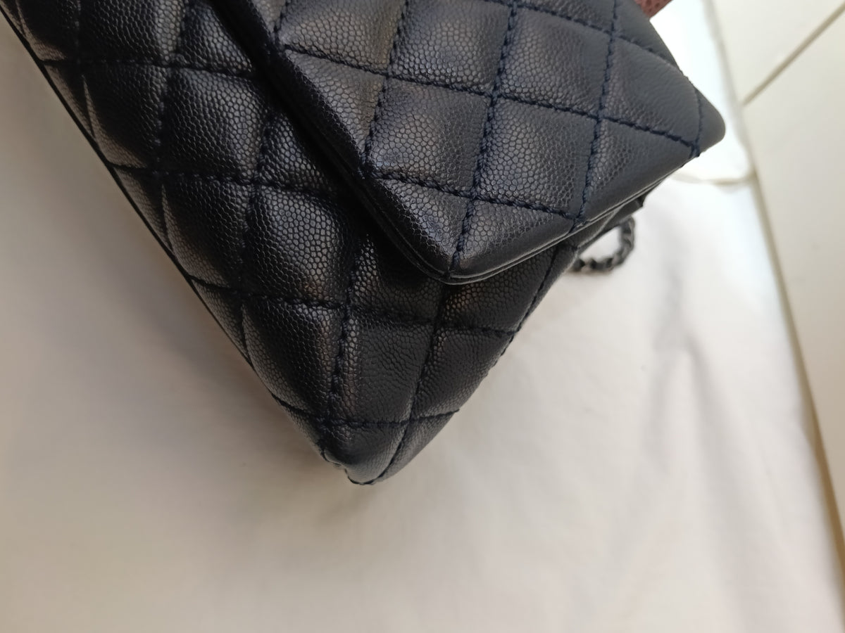 Chanel Coco Handle Small Caviar Dark Navy RHW #21