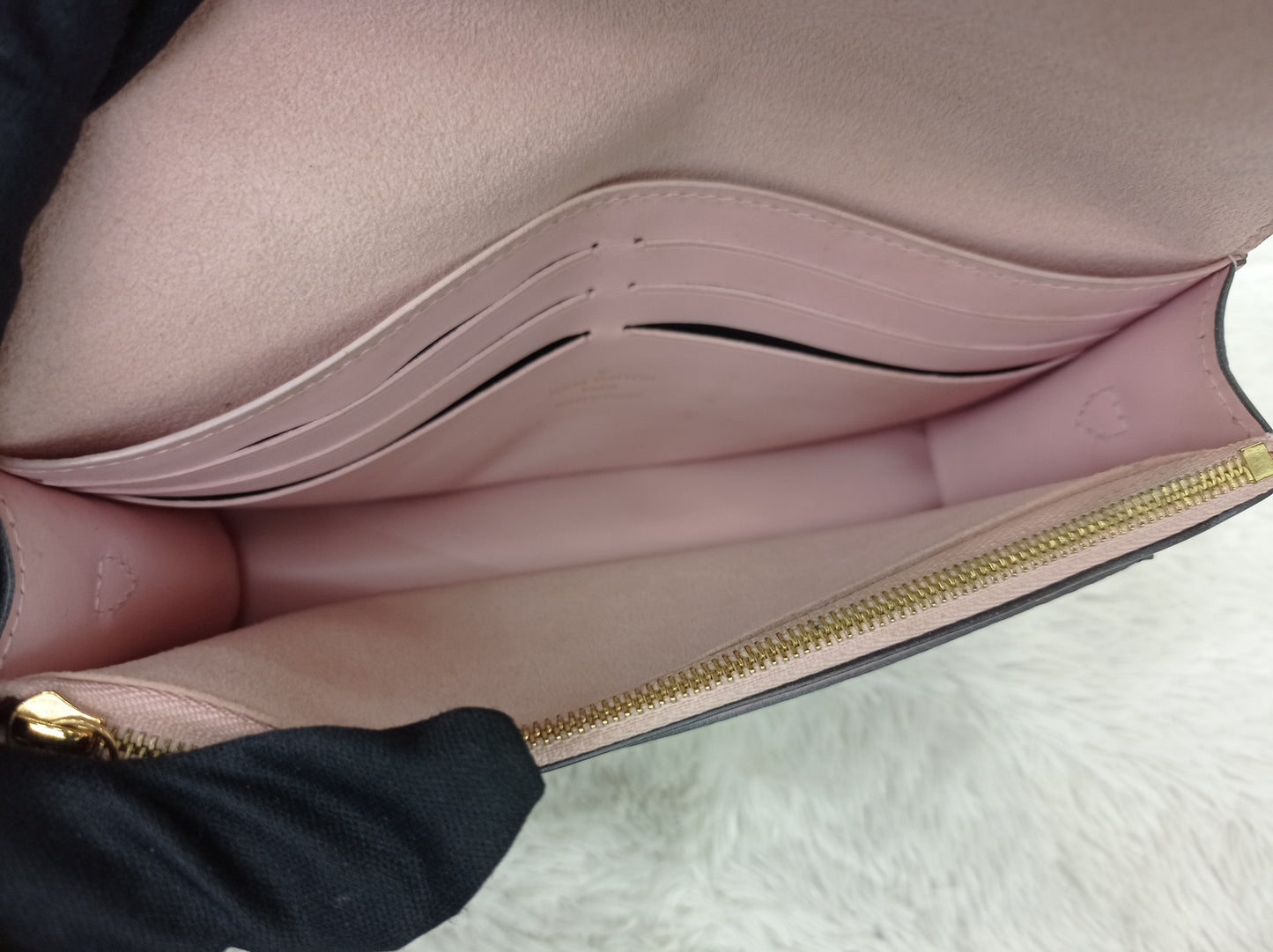 LV Flore Chain Wallet Monogram Rose Ballerine 2020