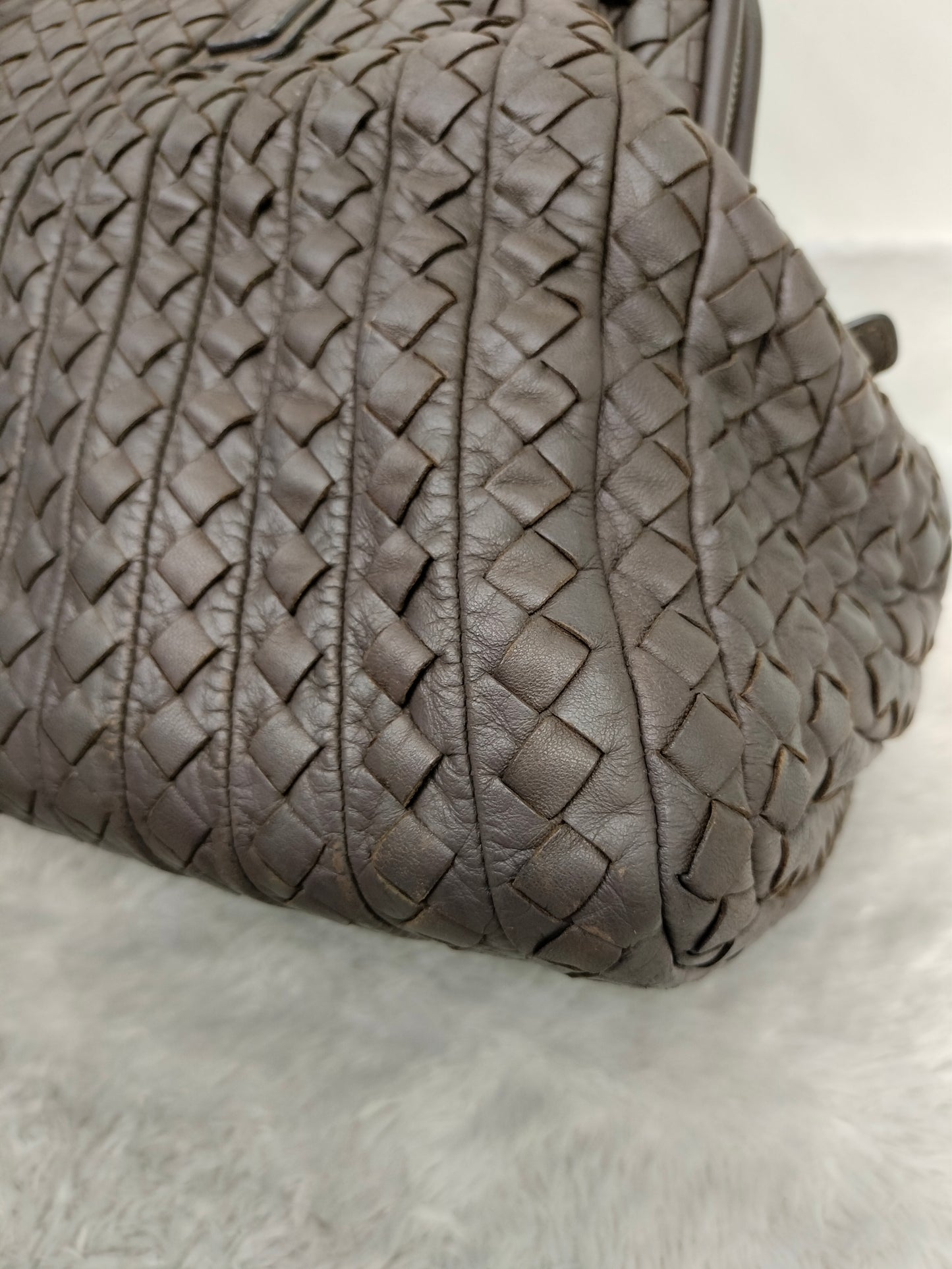 Bottega Veneta Intrecciato Doctor Bag Dark Grey RHW 2009