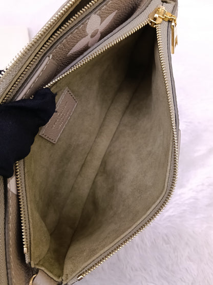 LV Multi Pochette Accessories Monogram Empreinte Light Khaki Cream (CHIP)