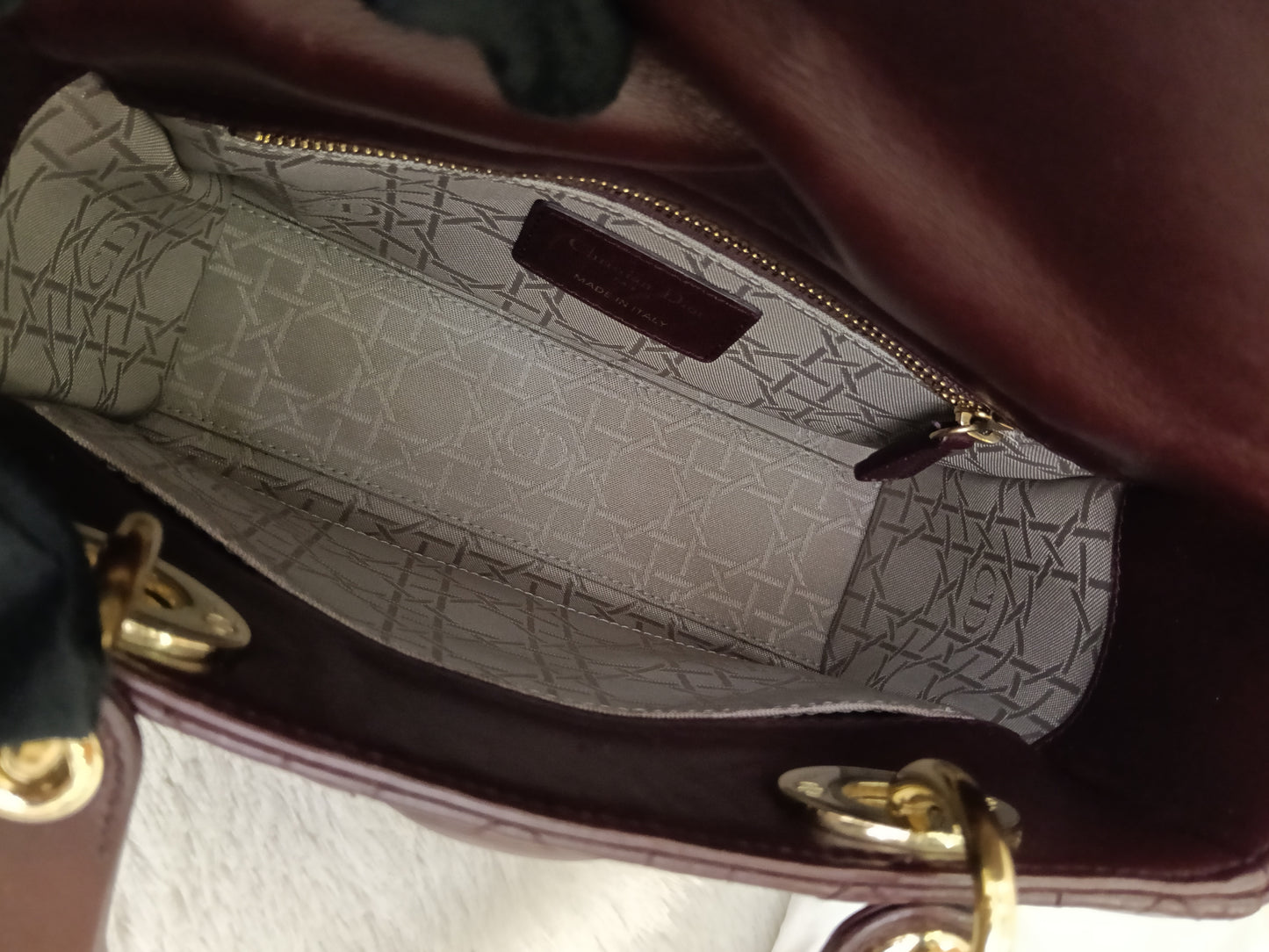 Lady Dior Small Lamb Bordeaux GHW 2018