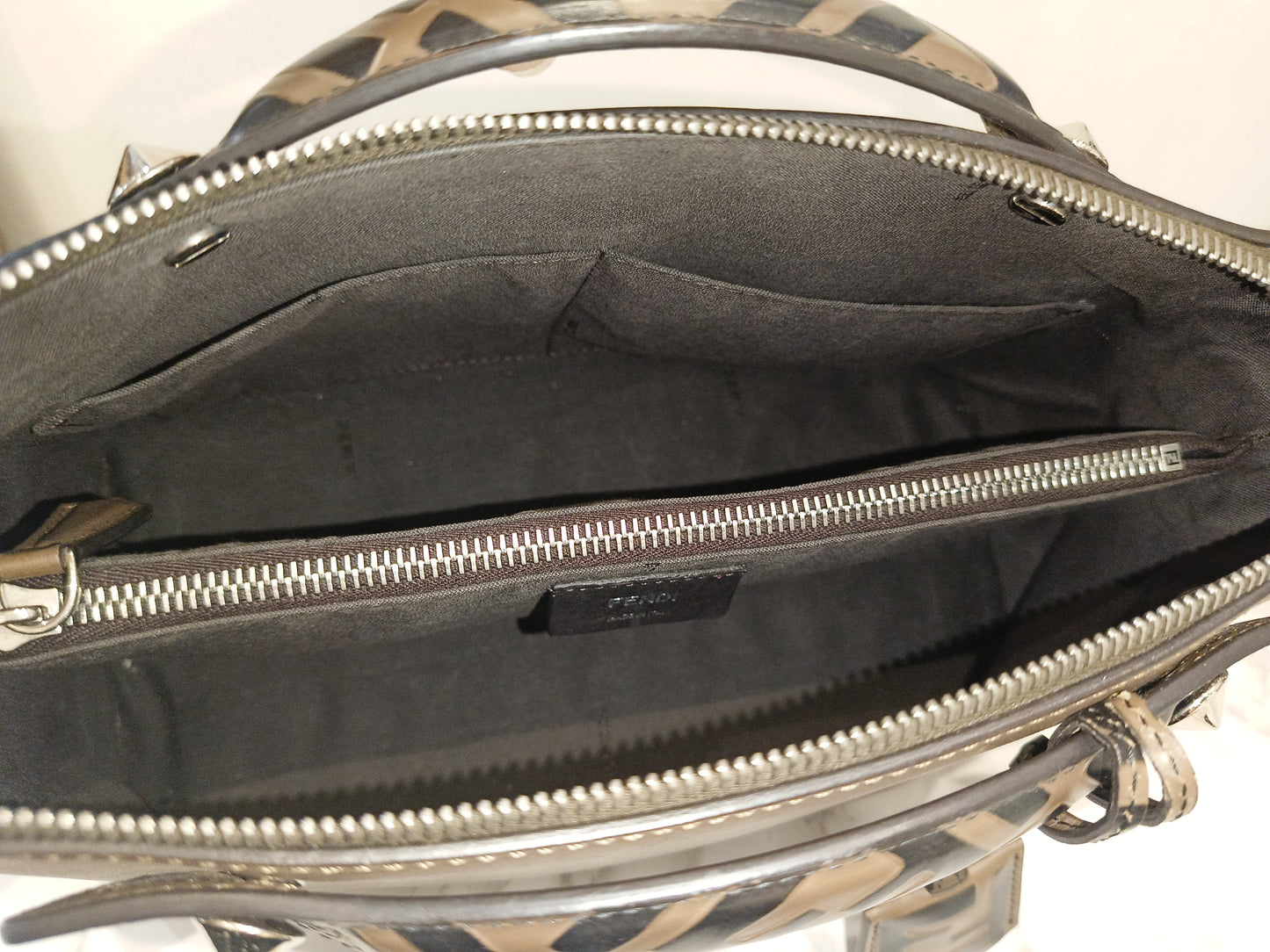 Fendi BTW Medium FF Handle Maya Brown SHW 2018