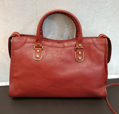 Balenciaga Small City Edge Red GHW 2017