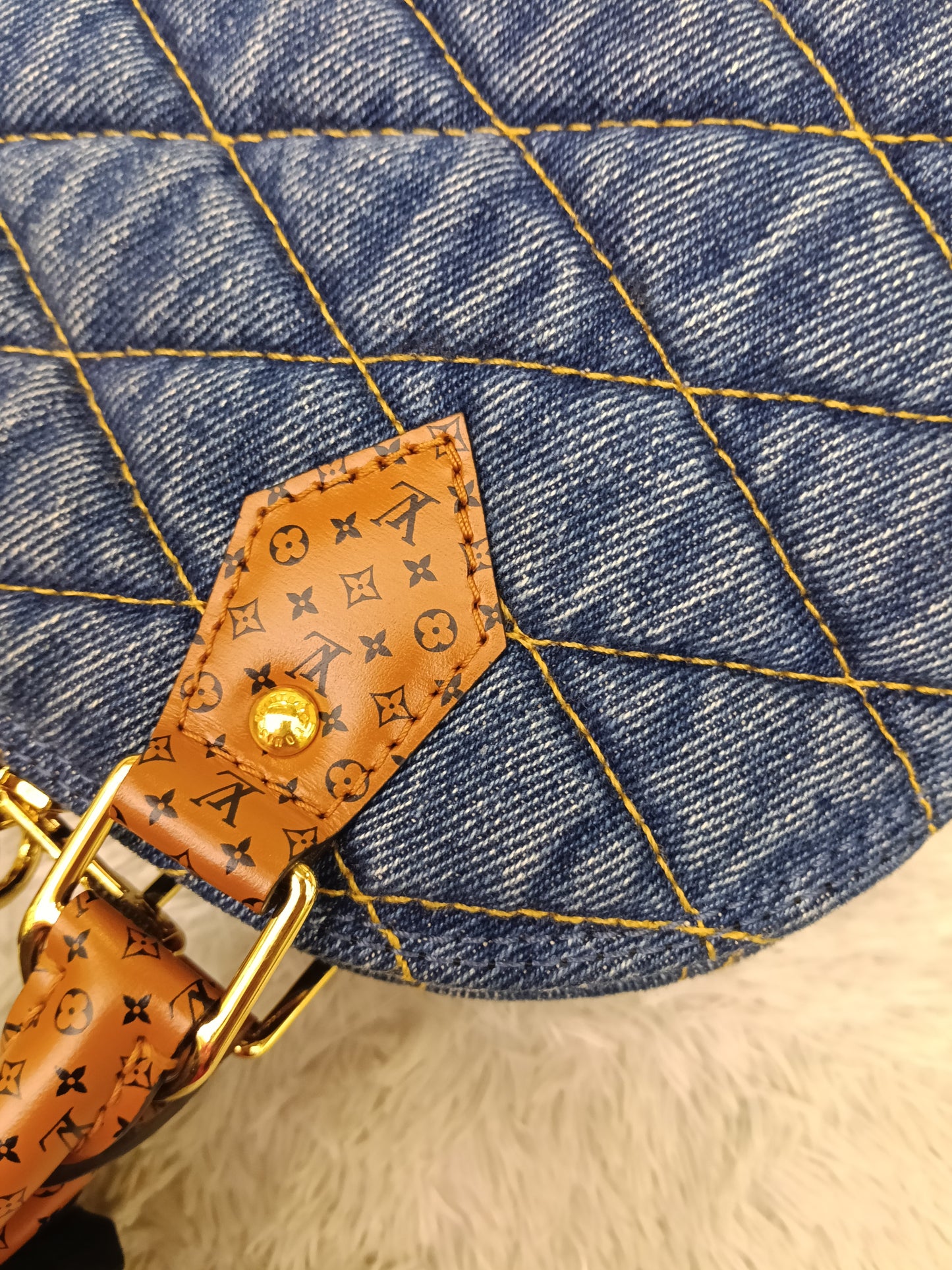 LV Alma BB Denim L Malletage Blue 2019