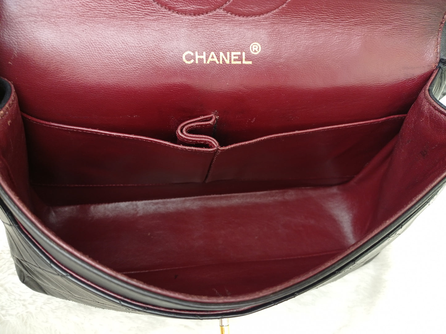 Chanel Medium Lamb Black Vintage GHW DF #0